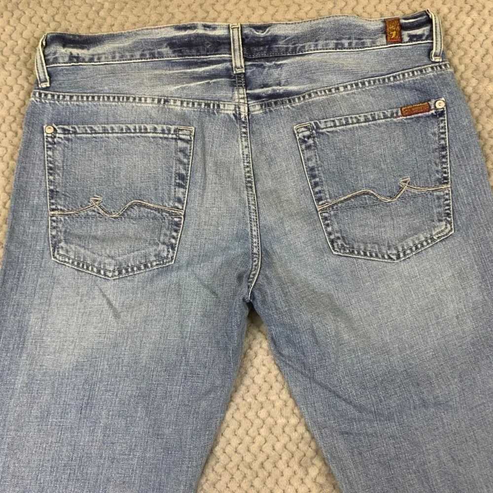7 For All Mankind Bootcut Jeans Mens 36 Light Wash 100% Cotton JTA520935